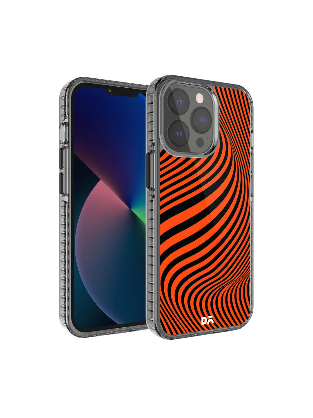 DailyObjects Orange-Colored & Black Tangerine Wave Printed iPhone 13 Pro Phone Case