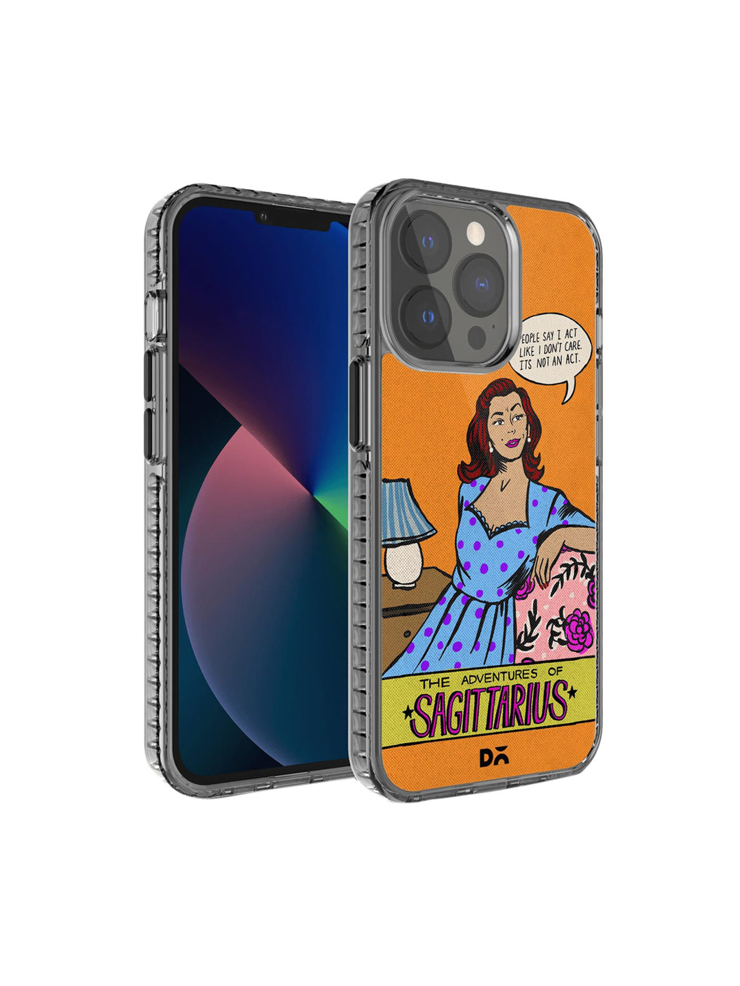 DailyObjects Black & Orange Sagittarius Stride 2.0  iPhone 13 Pro Back Case