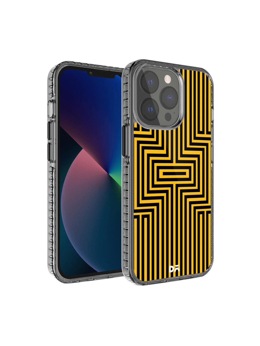 DailyObjects Adults Black & Yellow Maze Ochre Stride 2.0  iPhone 13 Pro Max Back Case