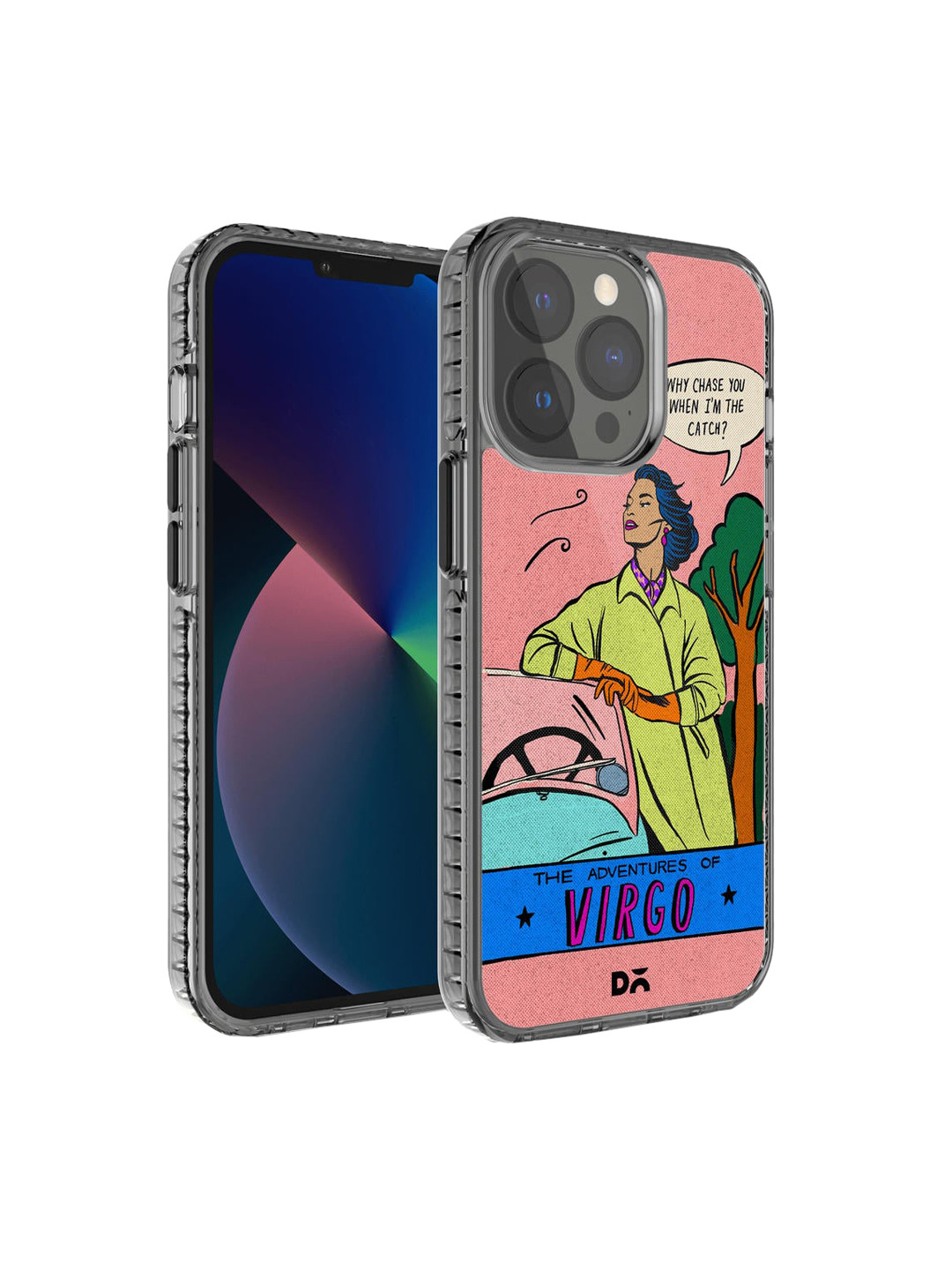 DailyObjects Pink & Green Printed Virgo Stride 2.0 iPhone 13 Pro Max Phone Back Case