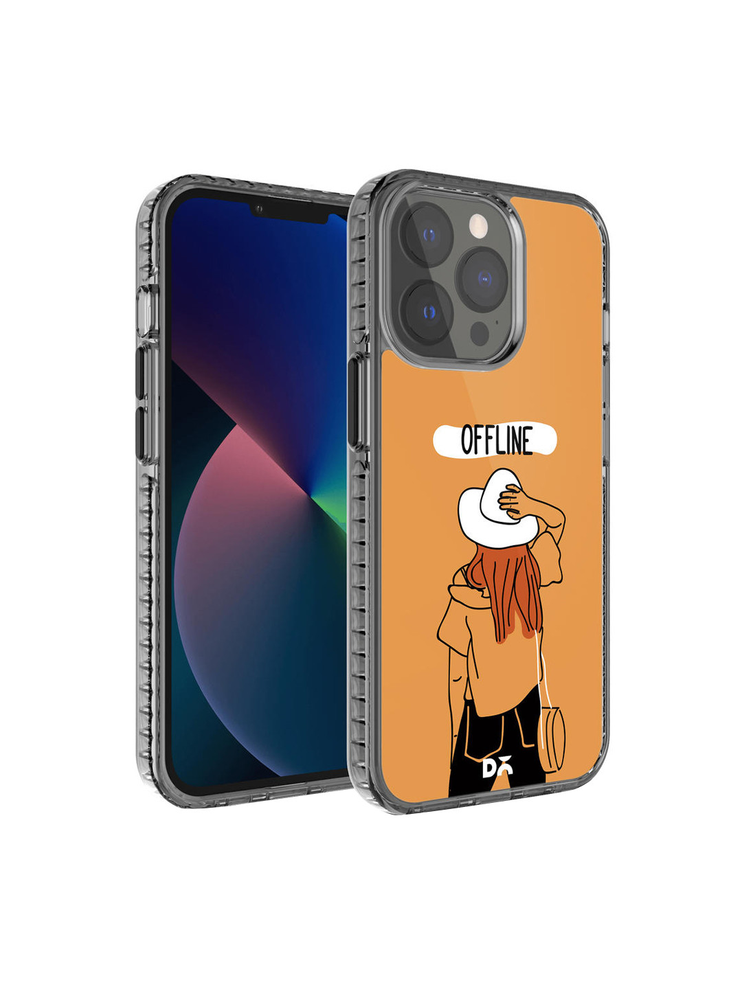 DailyObjects Brown & White Printed Offline Stride 2.0 iPhone 13 Pro Max Back Cover