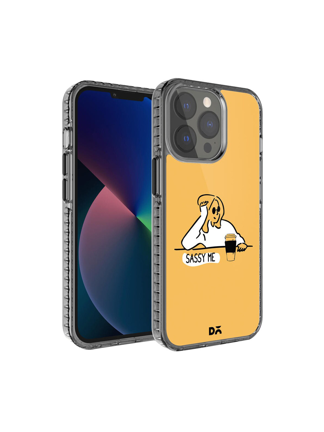 DailyObjects Yellow & White Printed Sassy Me Hybrid Clear iPhone 13 Pro Max Phone Case