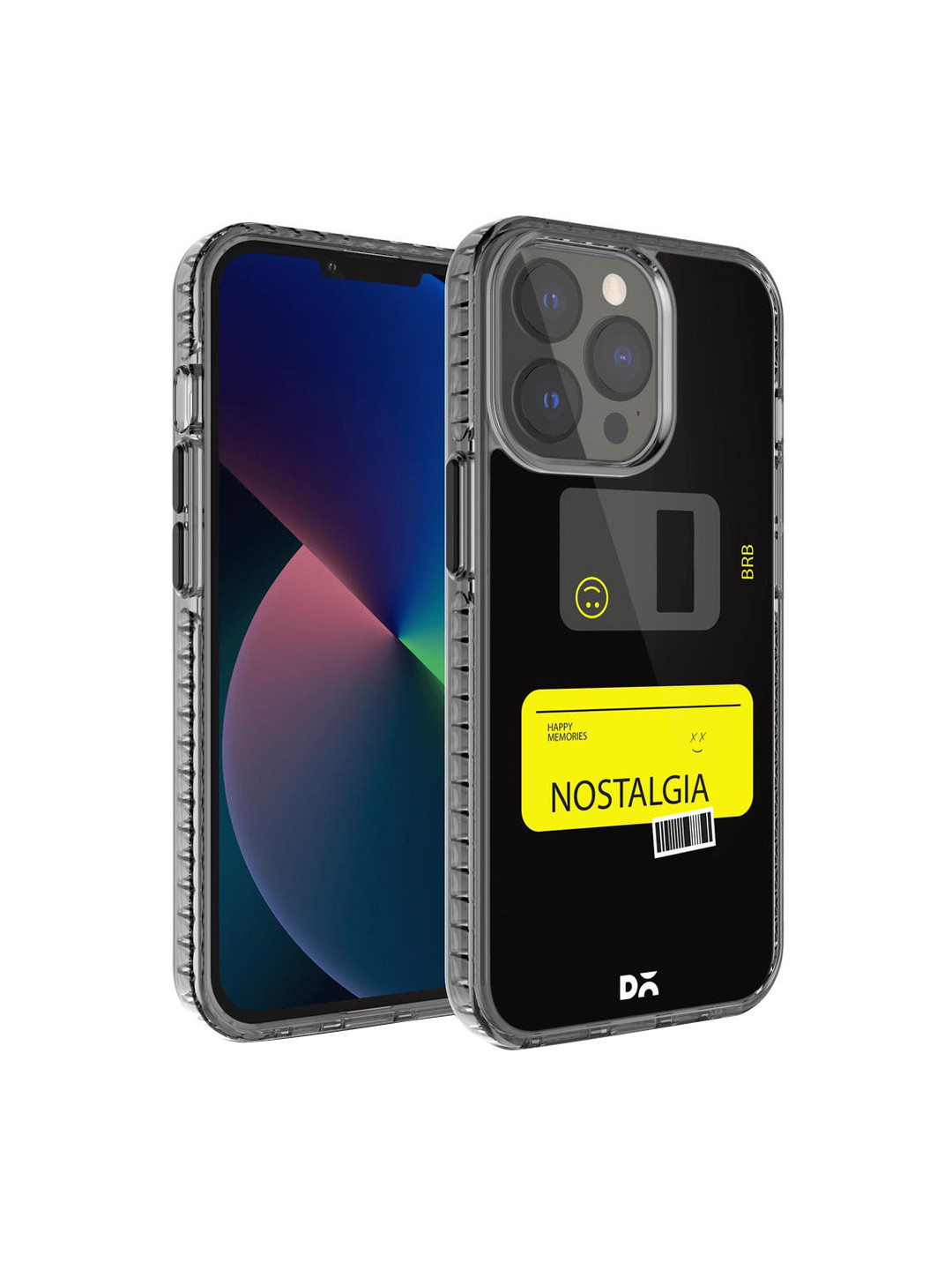 DailyObjects Black & Yellow Nostalgia BRB iPhone 13 Pro Max Back Case