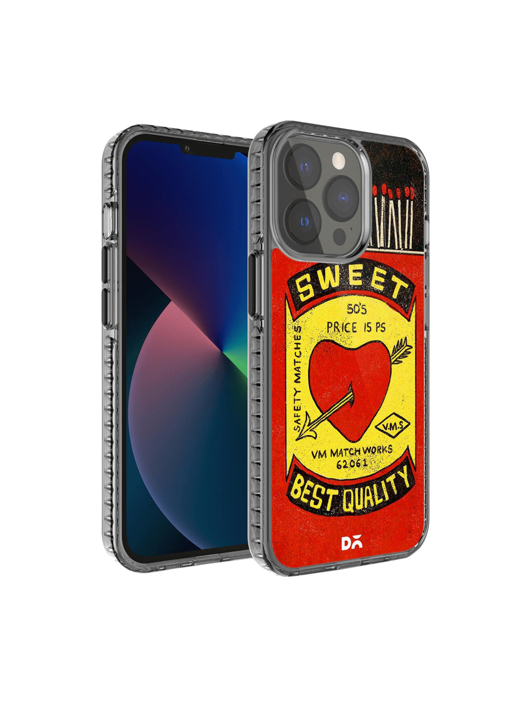 DailyObjects Transparent & Red Sweet Matchbox Stride 2.0  Printed iPhone 13 Pro Max Back Cover