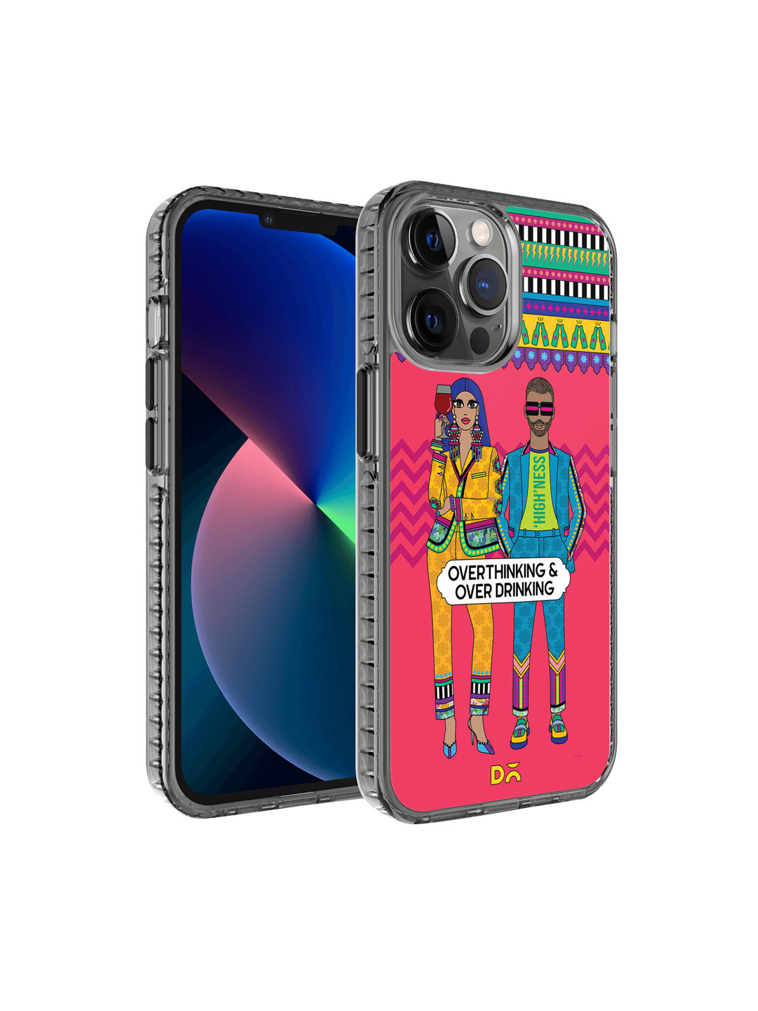 DailyObjects Red & Blue Printed iPhone 12 Pro Back Case