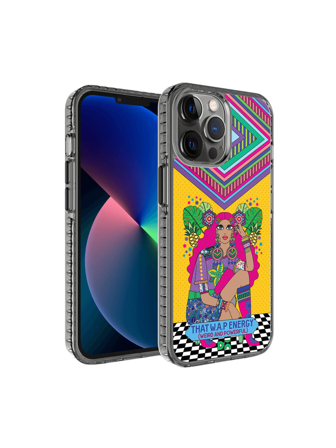 DailyObjects Adults Yellow & Pink Weird & Powerful Printed iPhone 12 Pro Back Case