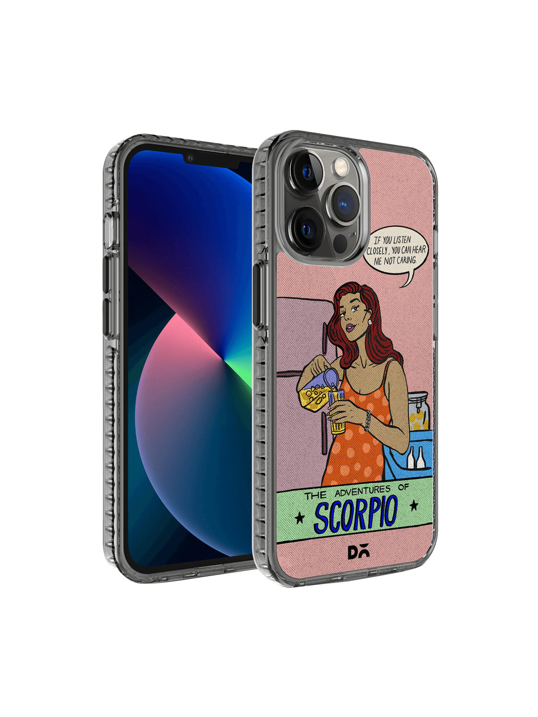 DailyObjects Pink & Blue Scorpio Printed iPhone 12 Pro Back Case