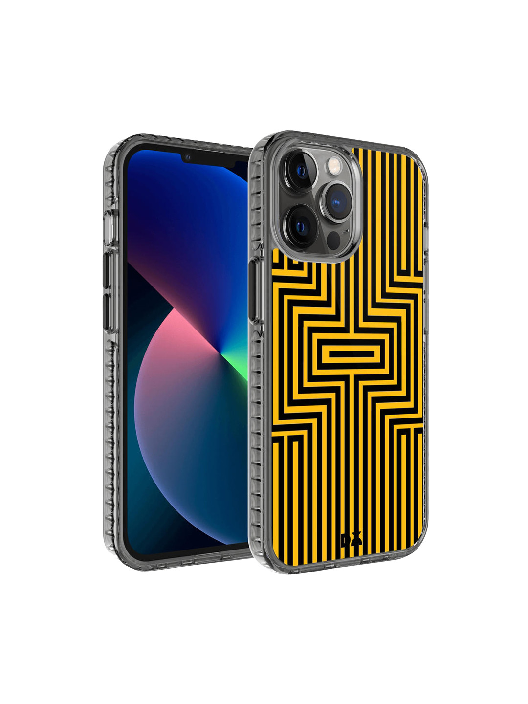 DailyObjects Black & Yellow Printed iPhone 12 Pro Max Back Case