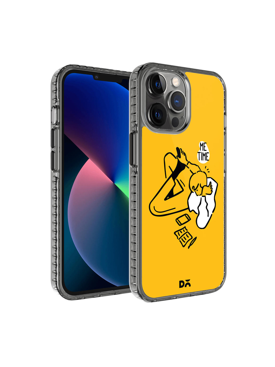 DailyObjects Transparent & Yellow Me Time Stride iPhone 12 Pro Max Back Cover