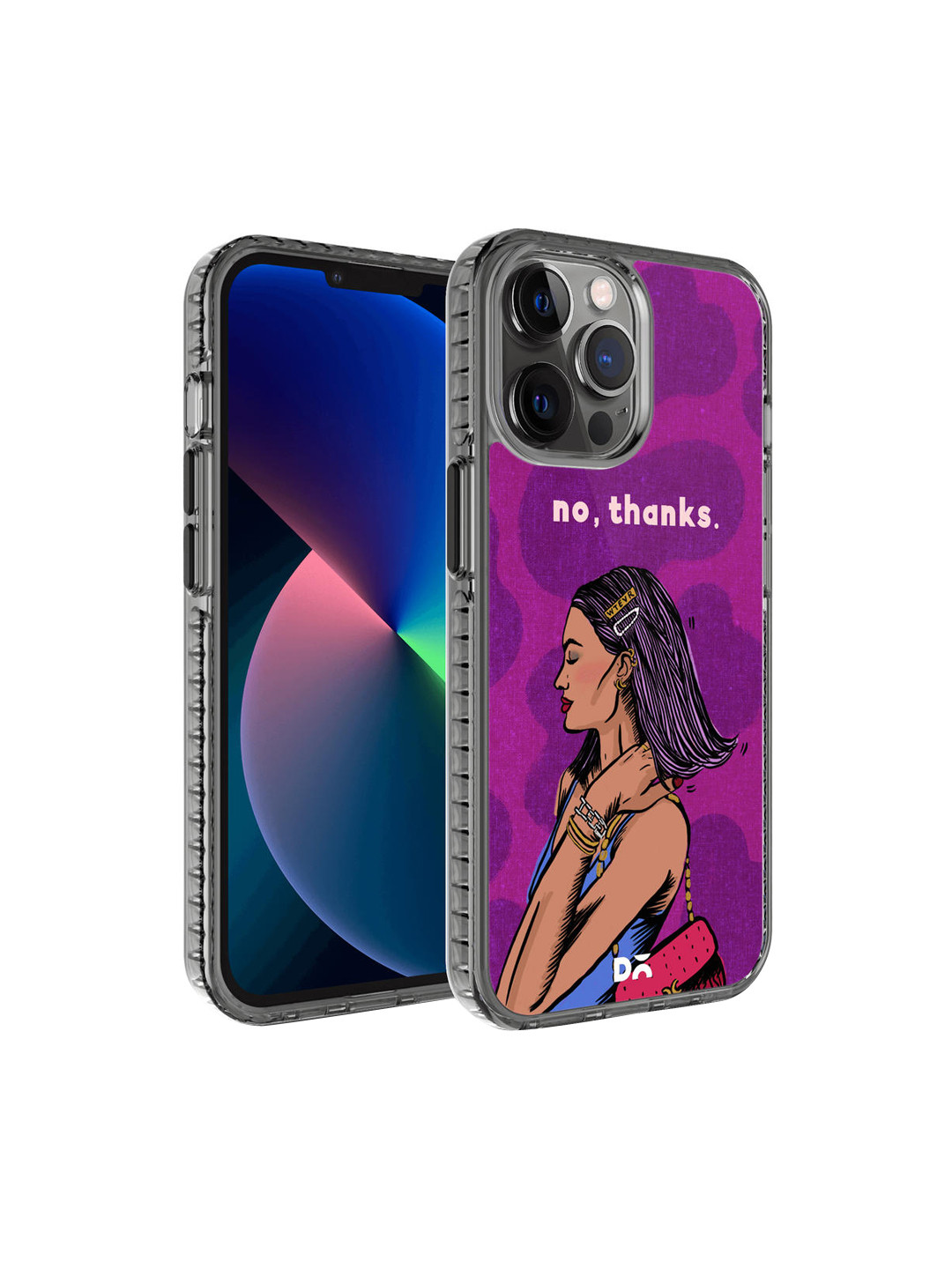 DailyObjects Purple No thanks Stride 2.0 iPhone 12 Pro Max Back Case