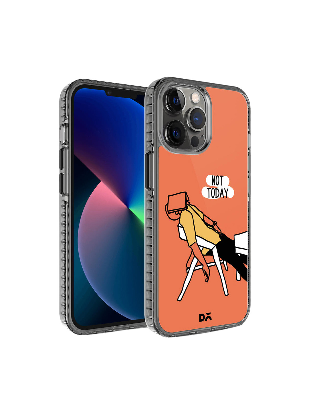 DailyObjects Black & Orange Not Today Stride 2.0 iPhone 12 Pro Max Back Case
