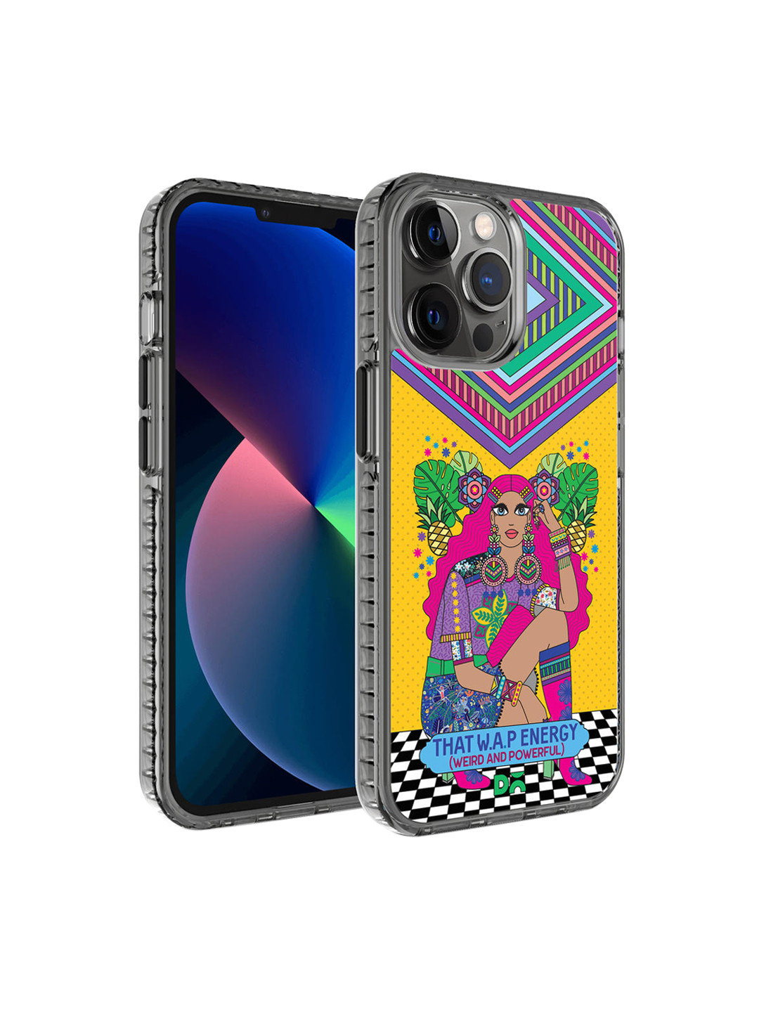 DailyObjects Pink & Green Printed Weird & Powerful iPhone 12 Pro Max Phone Case