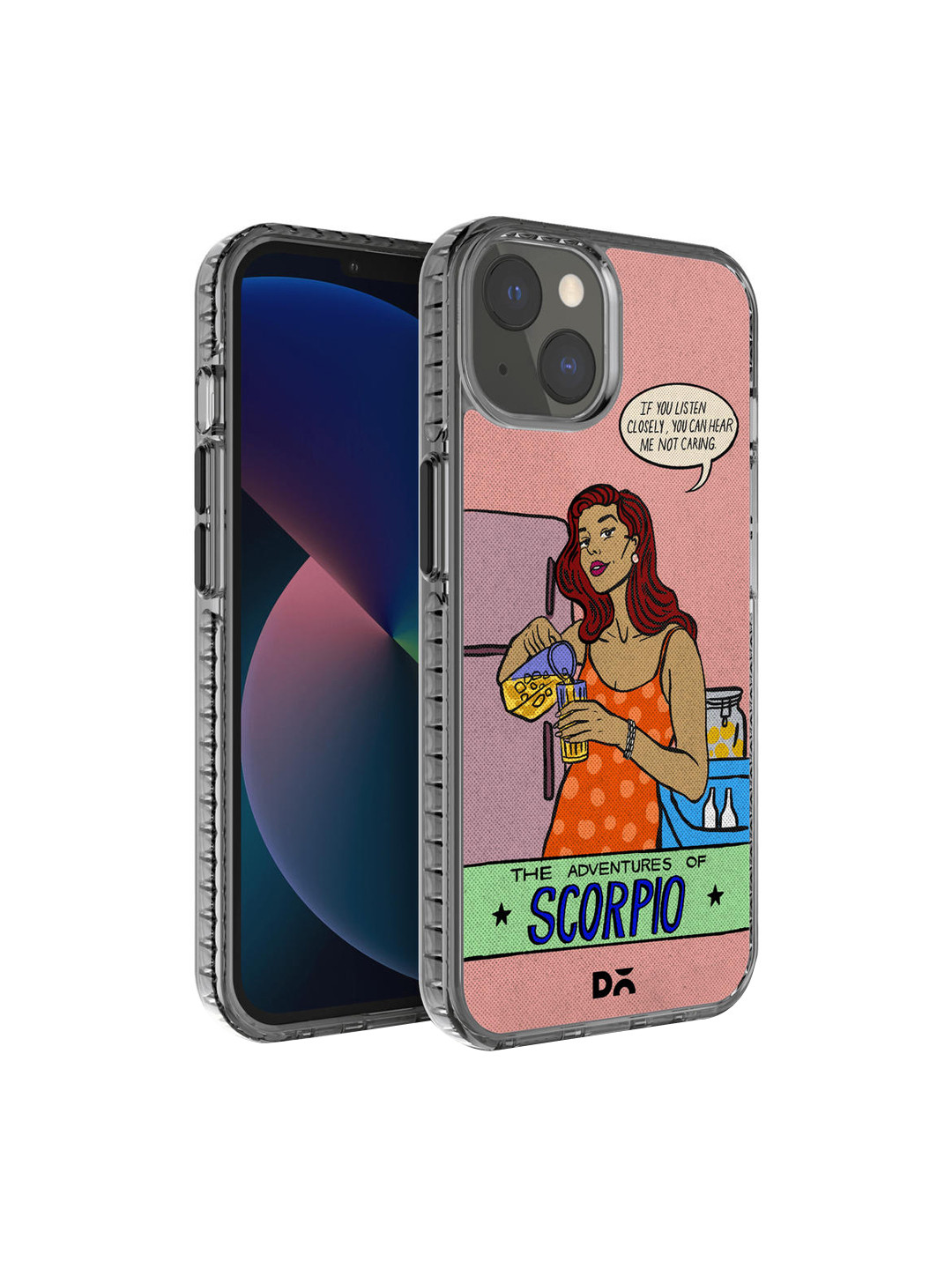 DailyObjects Pink & Green Scorpio iPhone 13 Mini Back Case