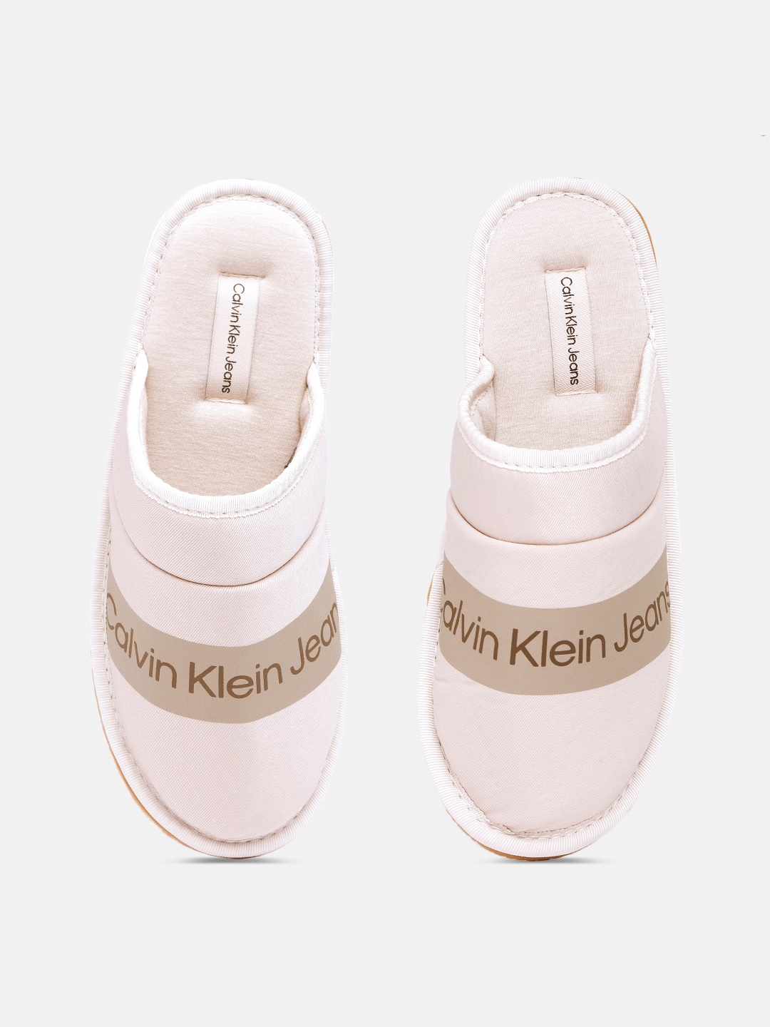 White calvin best sale klein sliders womens