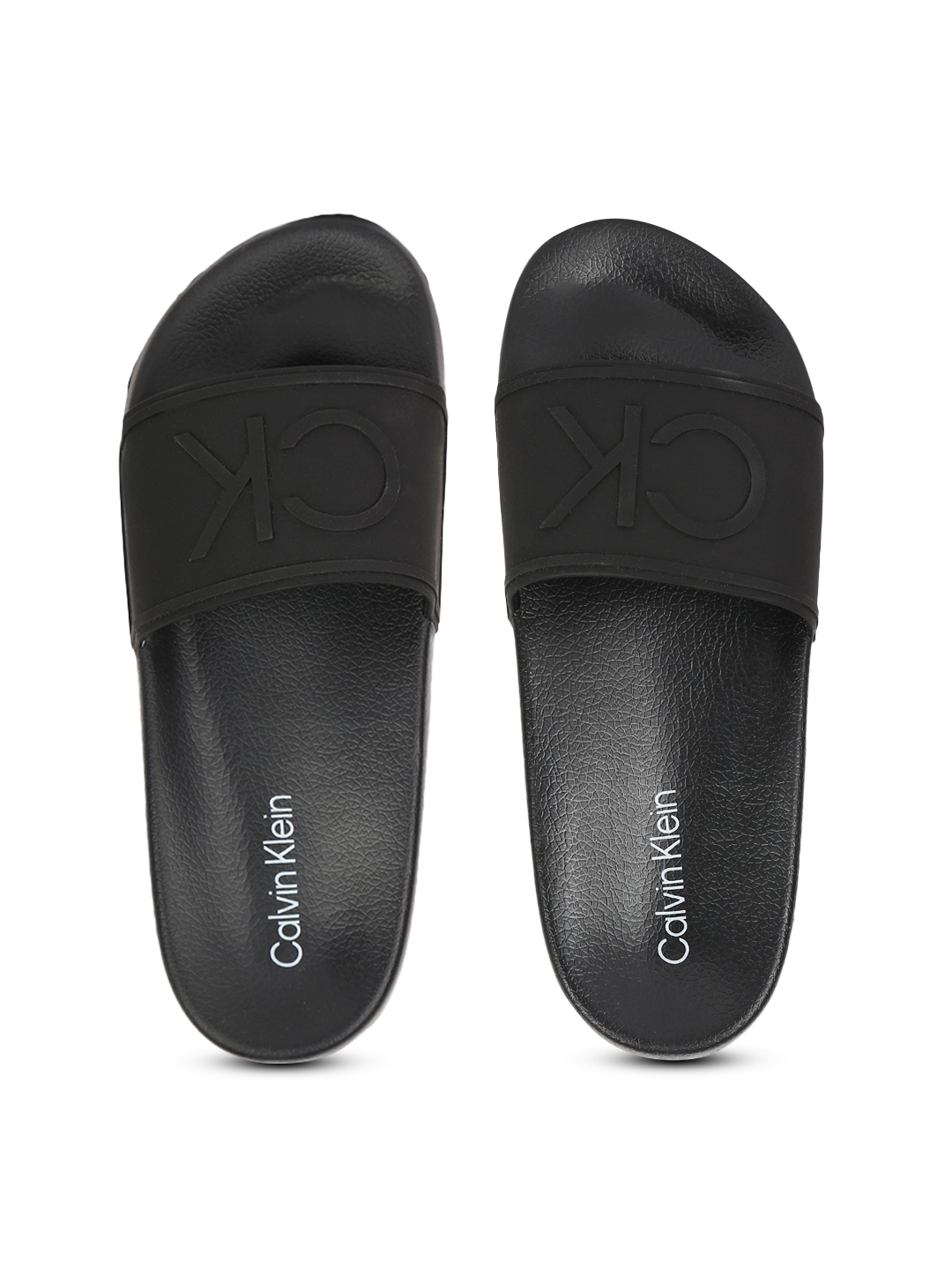 Buy Calvin Klein Men Black Aivian Sliders Flip Flops for Men