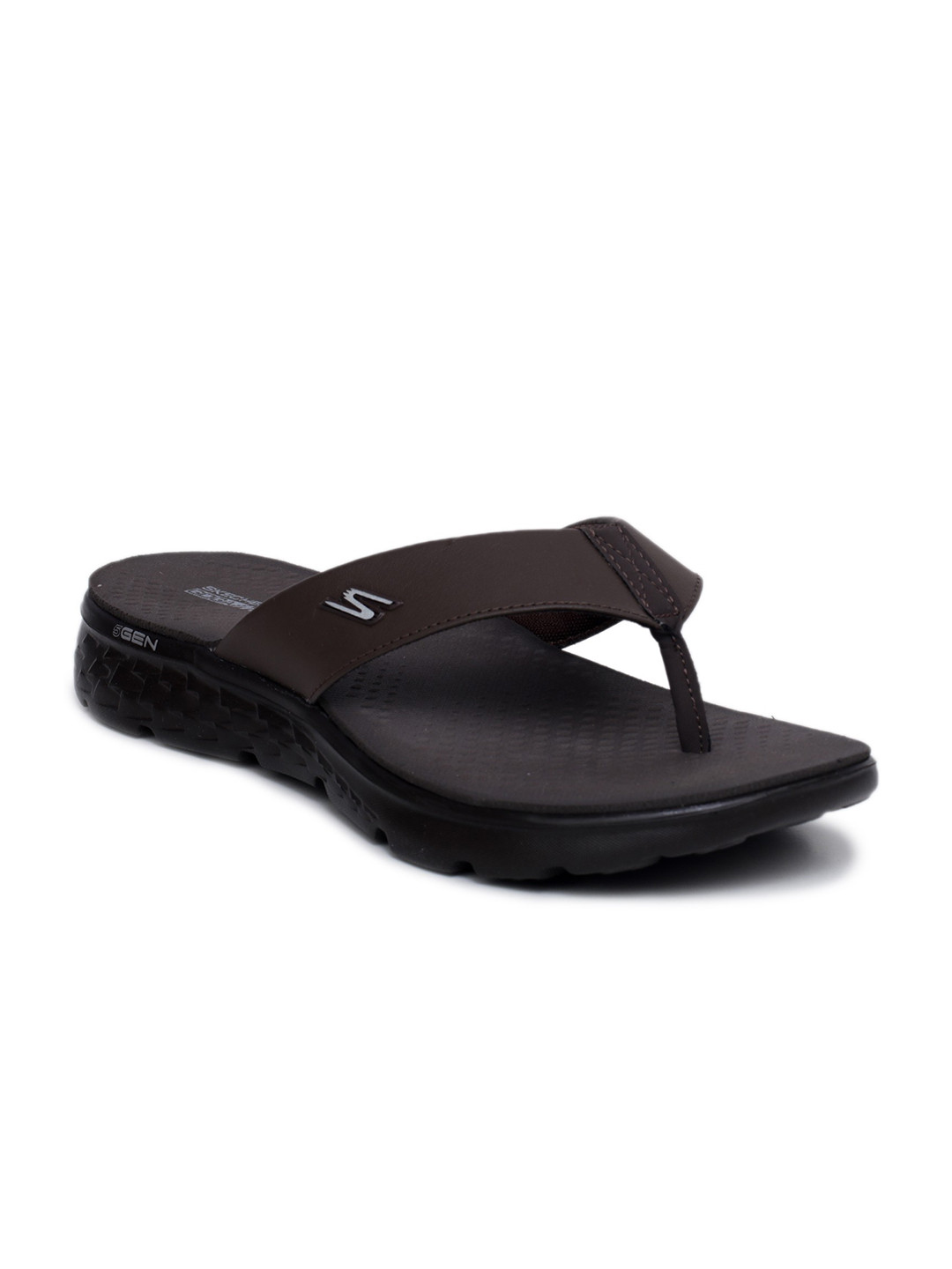 Skechers Men Brown Flip Flops