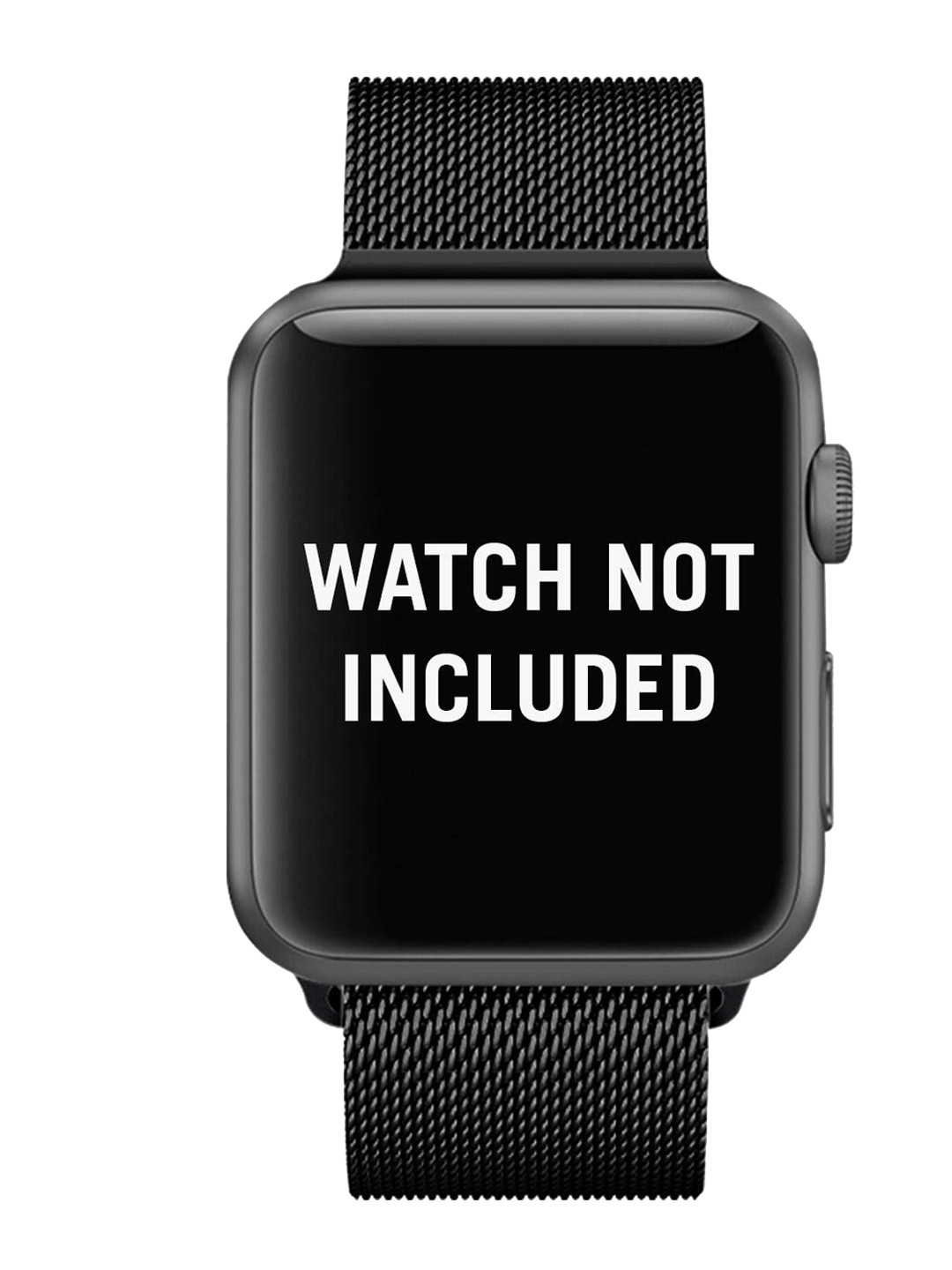 DailyObjects Black Apple Stainless Steel Watch Straps