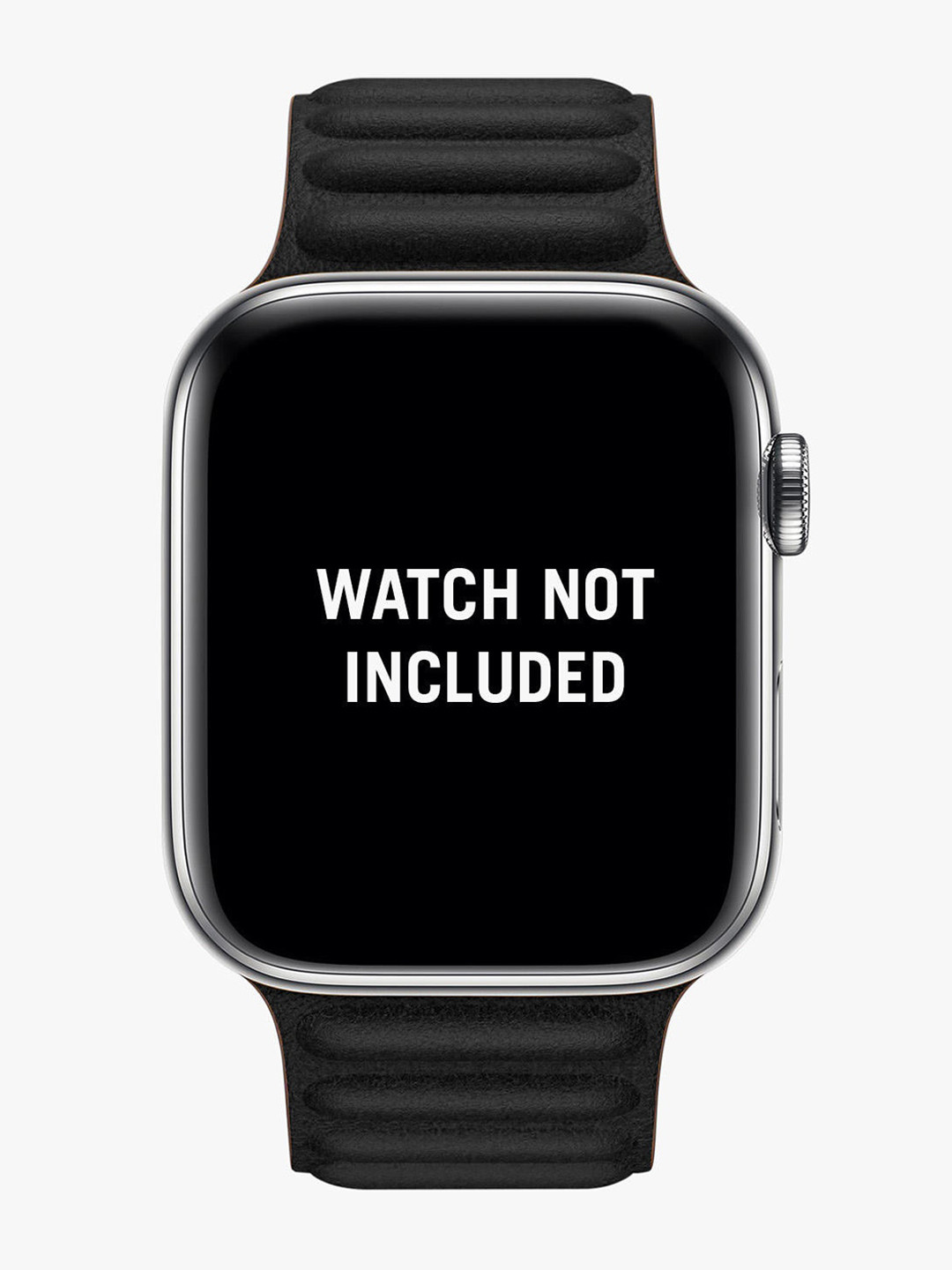 DailyObjects Black Textured Leather Smartwatch Strap