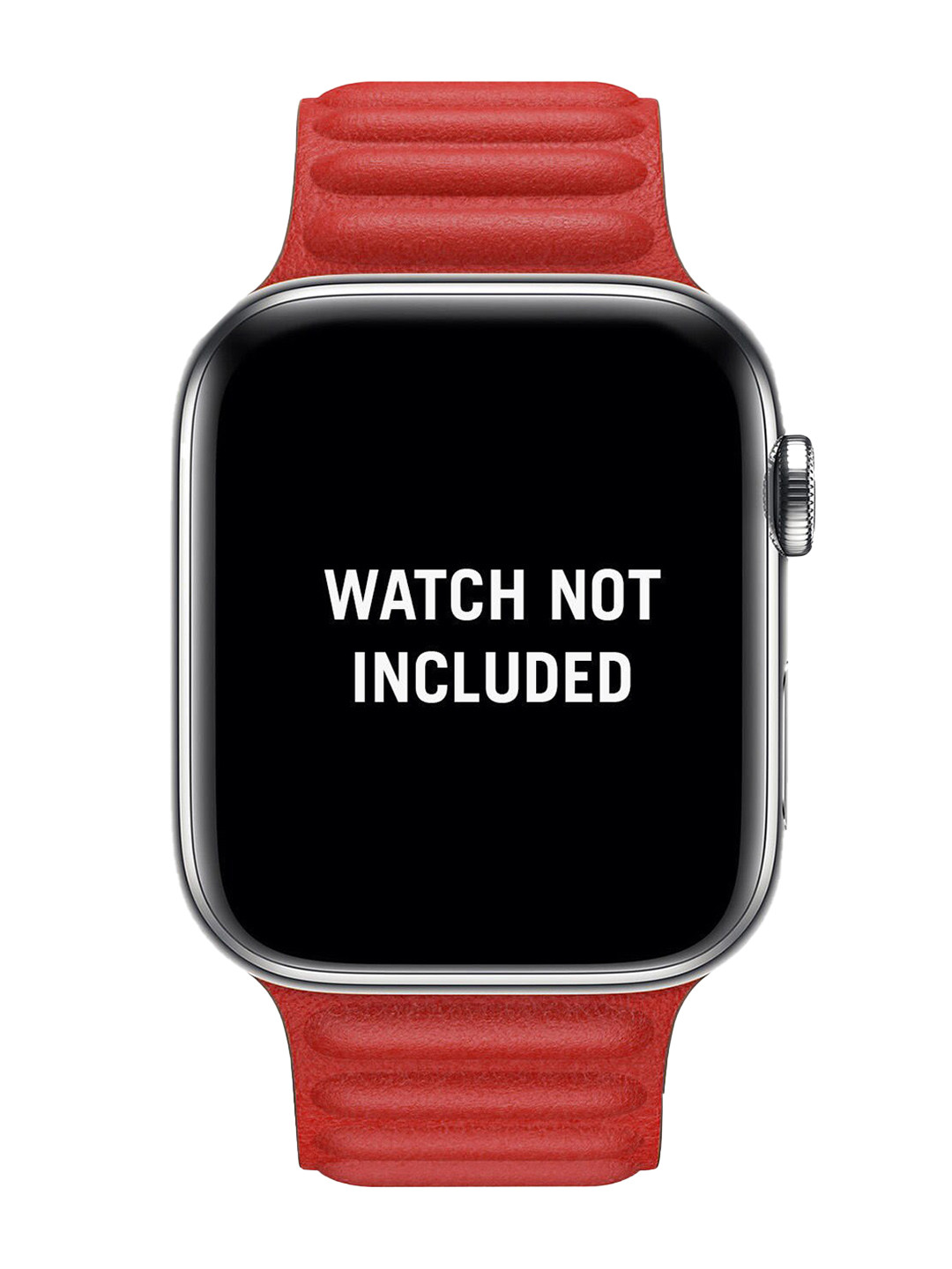 DailyObjects Red Solid Leather Apple Watch Strap