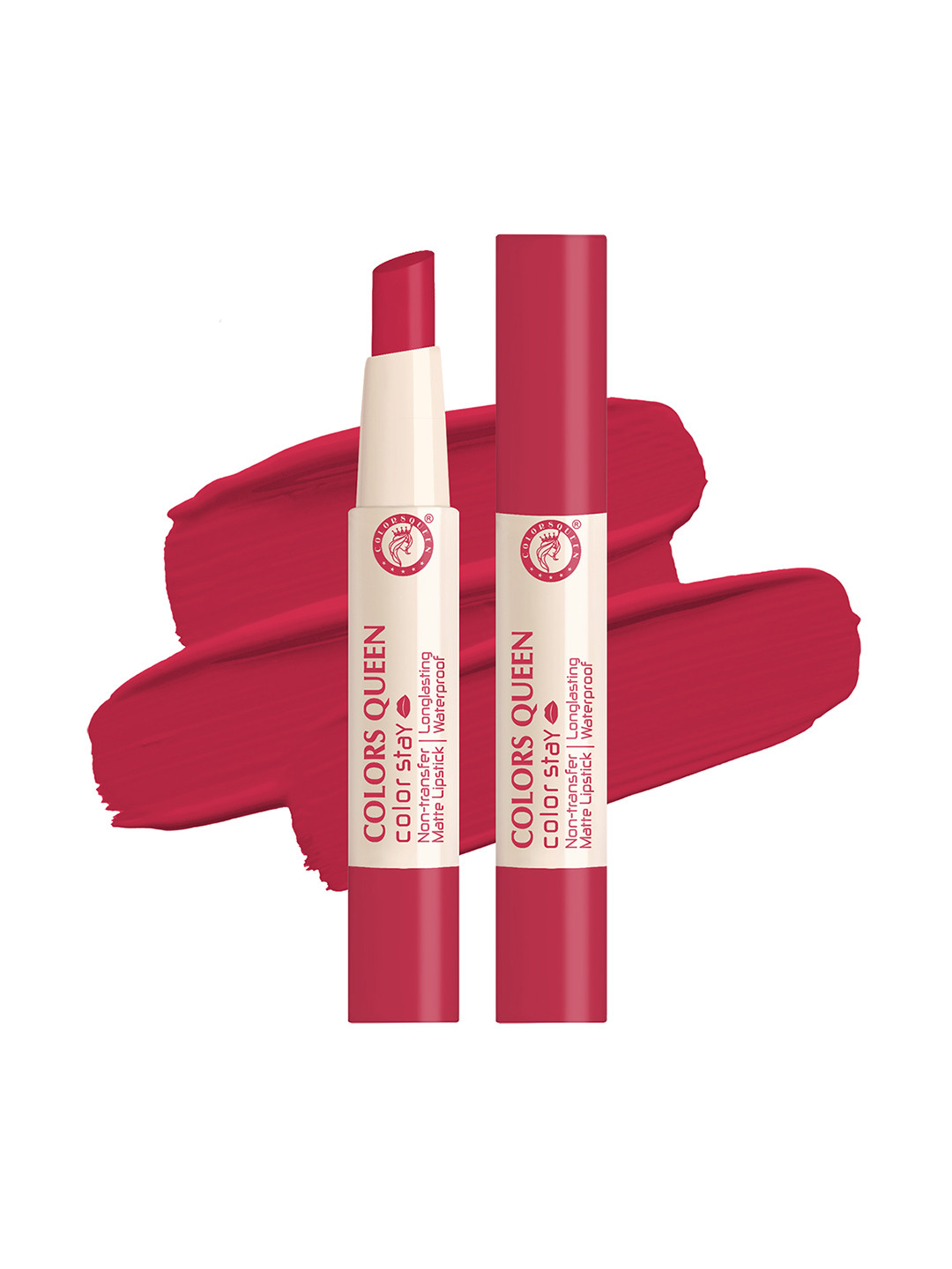 Colors Queen Color Stay Long Lasting Non Transfer Matte Lipstick - Pinky 01