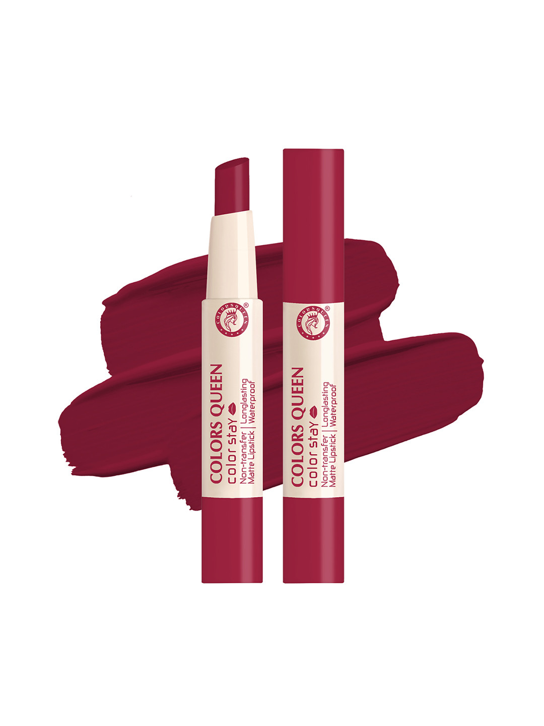 Colors Queen Color Stay Non-Transfer Waterproof Matte Lipstick - Bright Red 12