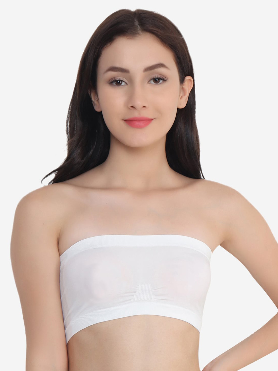 XOXO Design White Non Padded Non Wired All Day Comfort Tube Bra