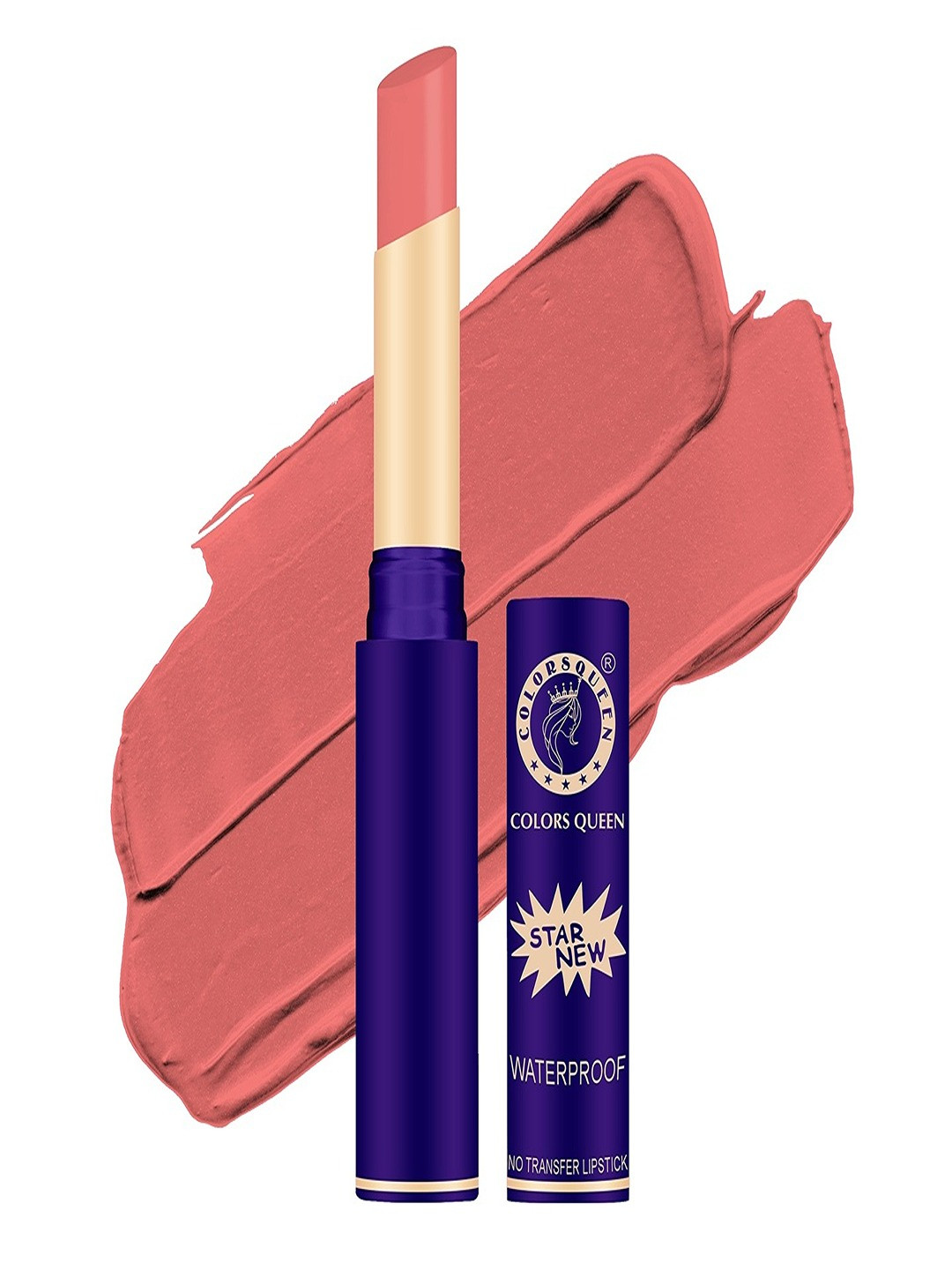 Colors Queen Star New Lips Non-Transfer Waterproof Matte Lipstick 2g - Peach 805