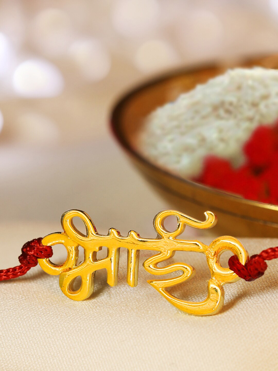 GIVA 925 Sterling Silver 18k Gold Plated Bhai Rakhi