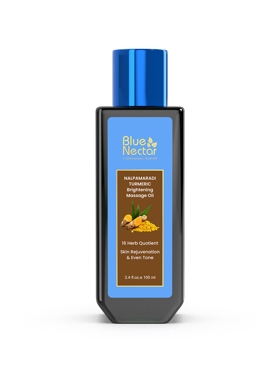 Blue Nectar Nalpamaradi Turmeric Brightening Body Massage Oil & Face Oil - 100ml