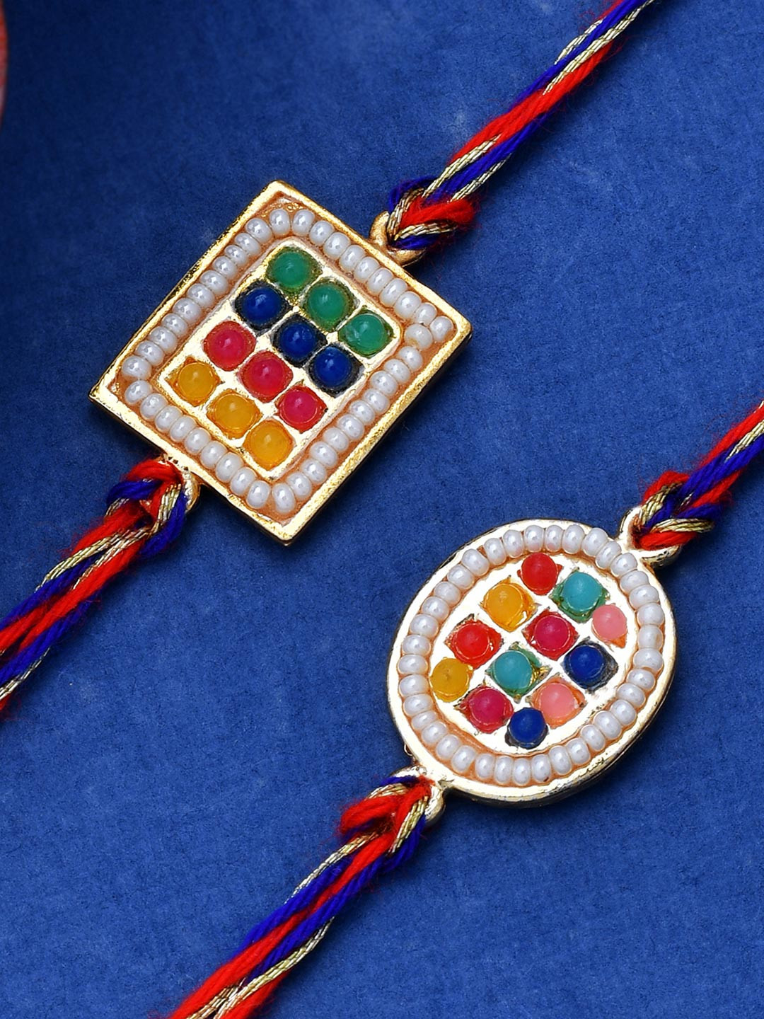 Dare by Voylla Set of 2 Threaded Rakhi with Beautiful Beads