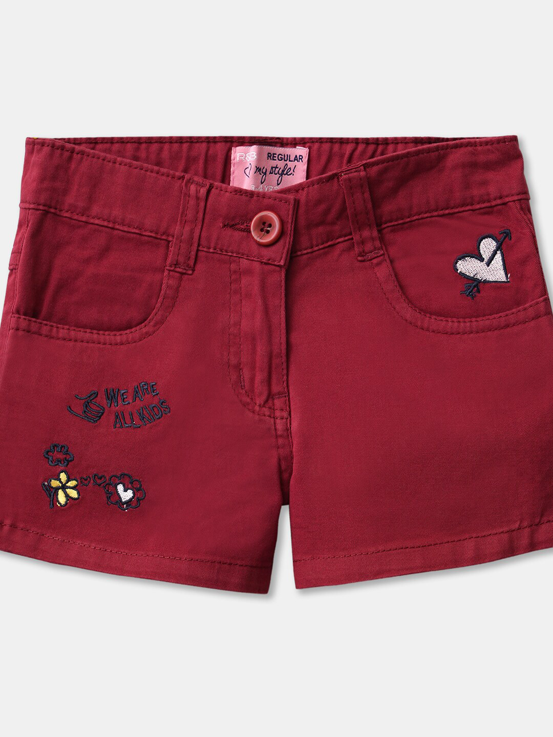 R&B Girls Burgundy Shorts