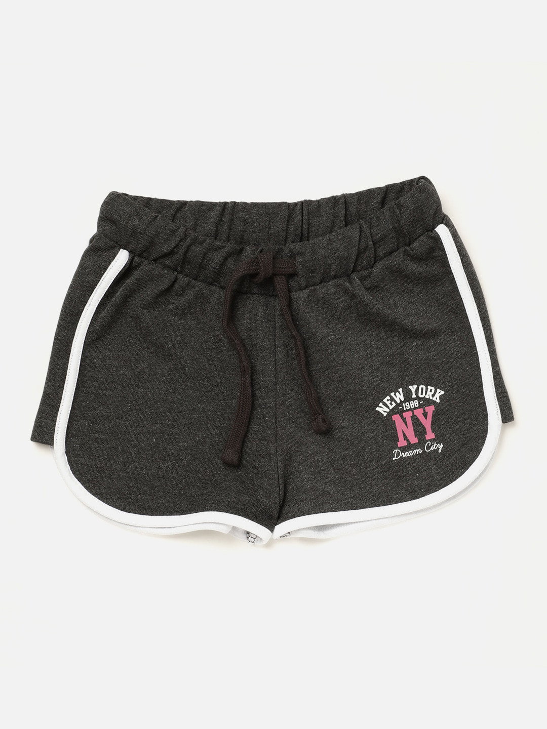 R&B Girls Grey Striped Shorts