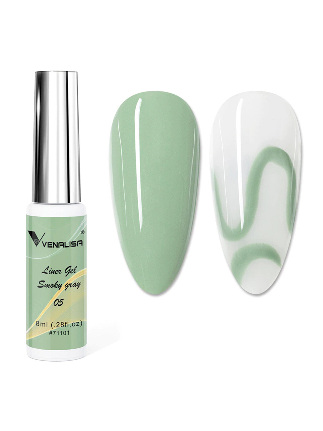 VENALISA Soak Off UV & LED Painting Liner Gel Nail Polish - 02 Smoky Gray 8ml