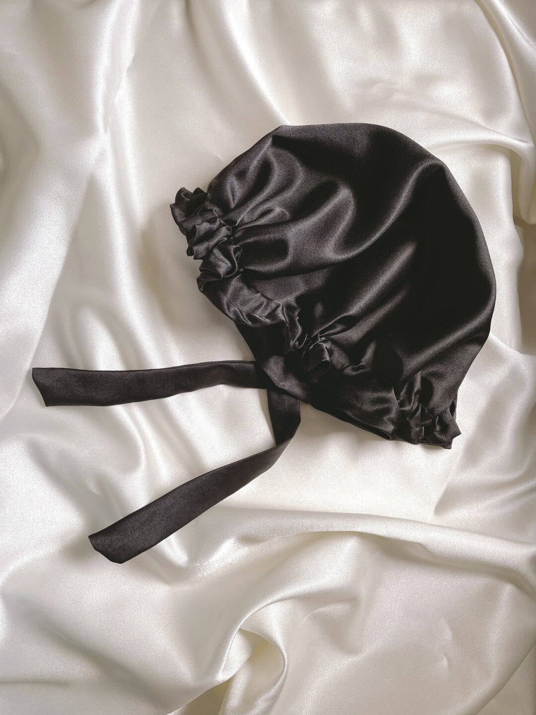 Mueras Women Black Hair Bonnet Sleep Cap