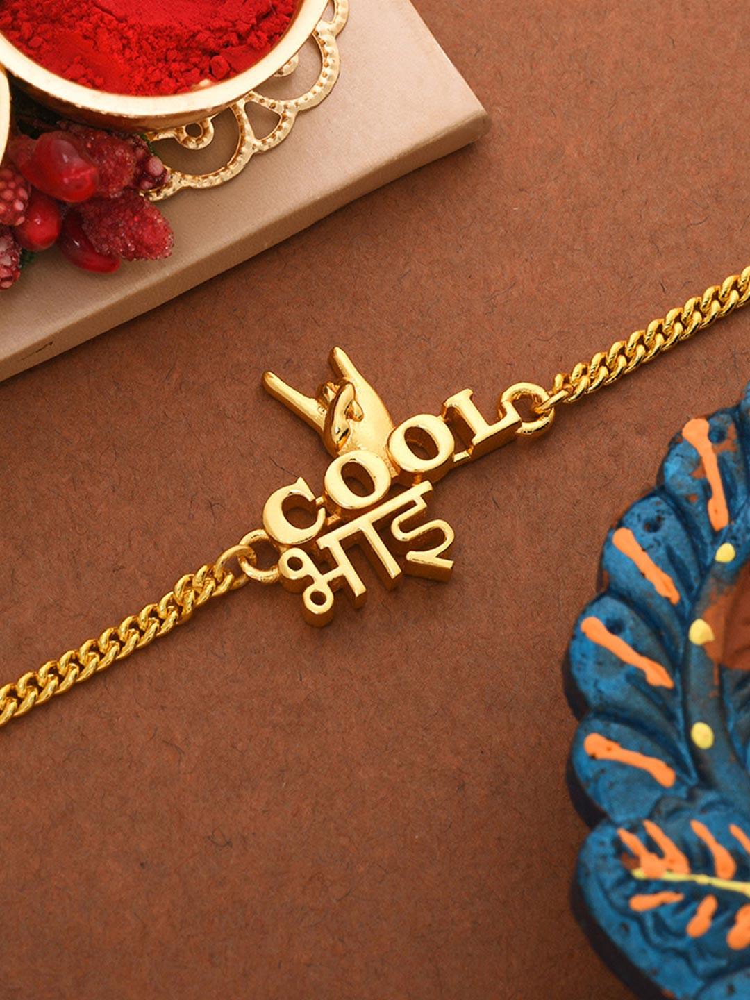Dare by Voylla Gold Tone Cool Bhai Rakhi