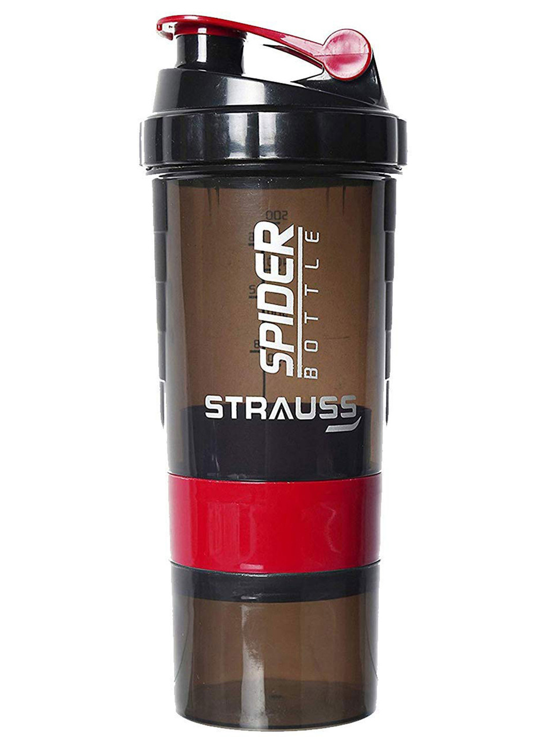 STRAUSS Spider Red Brand Logo Plastic Spill Proof Shaker - 750ml