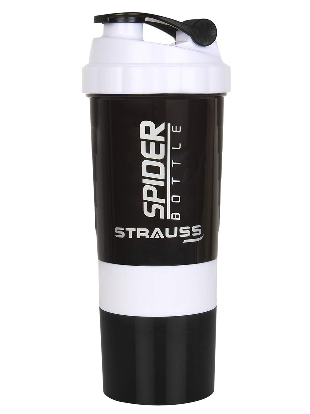 STRAUSS White Brand Logo Plastic Spill Proof Shaker - 750ml