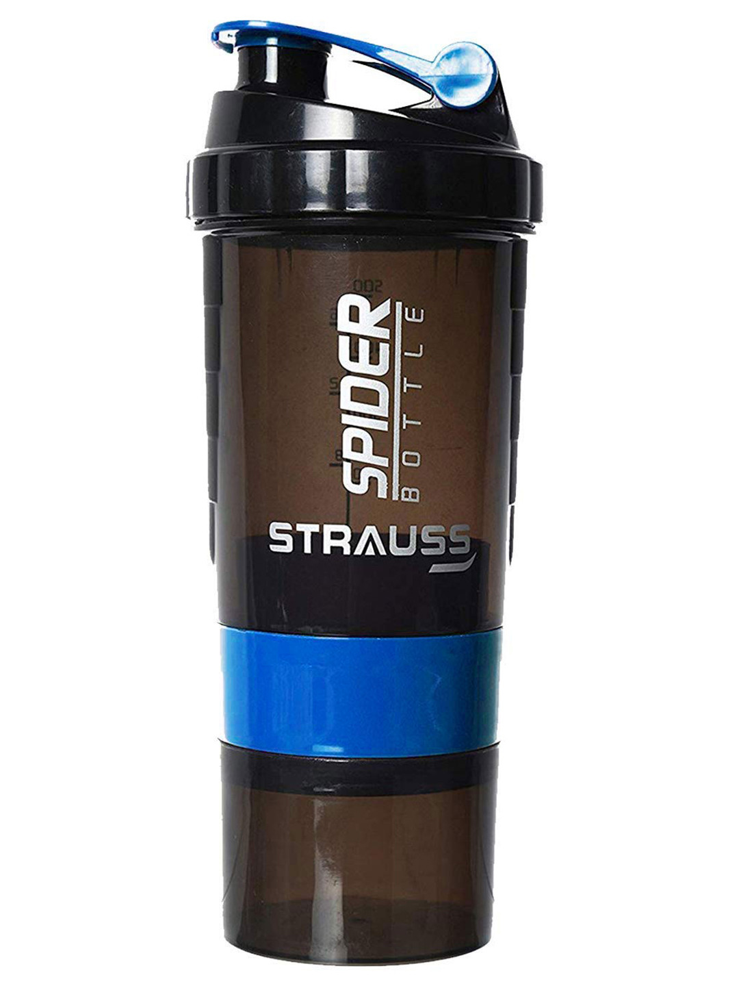 STRAUSS Spider Shaker Blue Brand Logo Plastic Spill Proof Shaker - 750ml