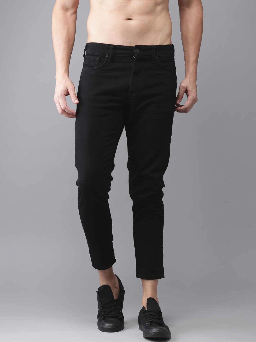 Buy Moda Rapido Men Ankle Length Slim Fit Black Stretchable Jeans - Jeans  for Men 1894946