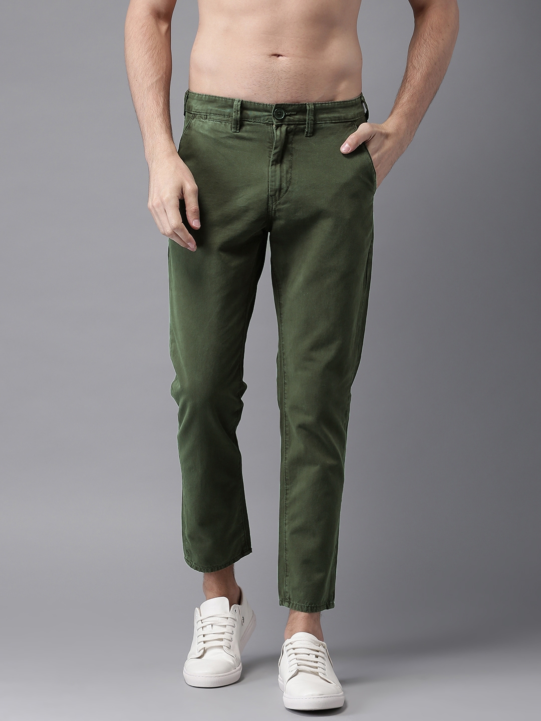 olive green skinny chinos