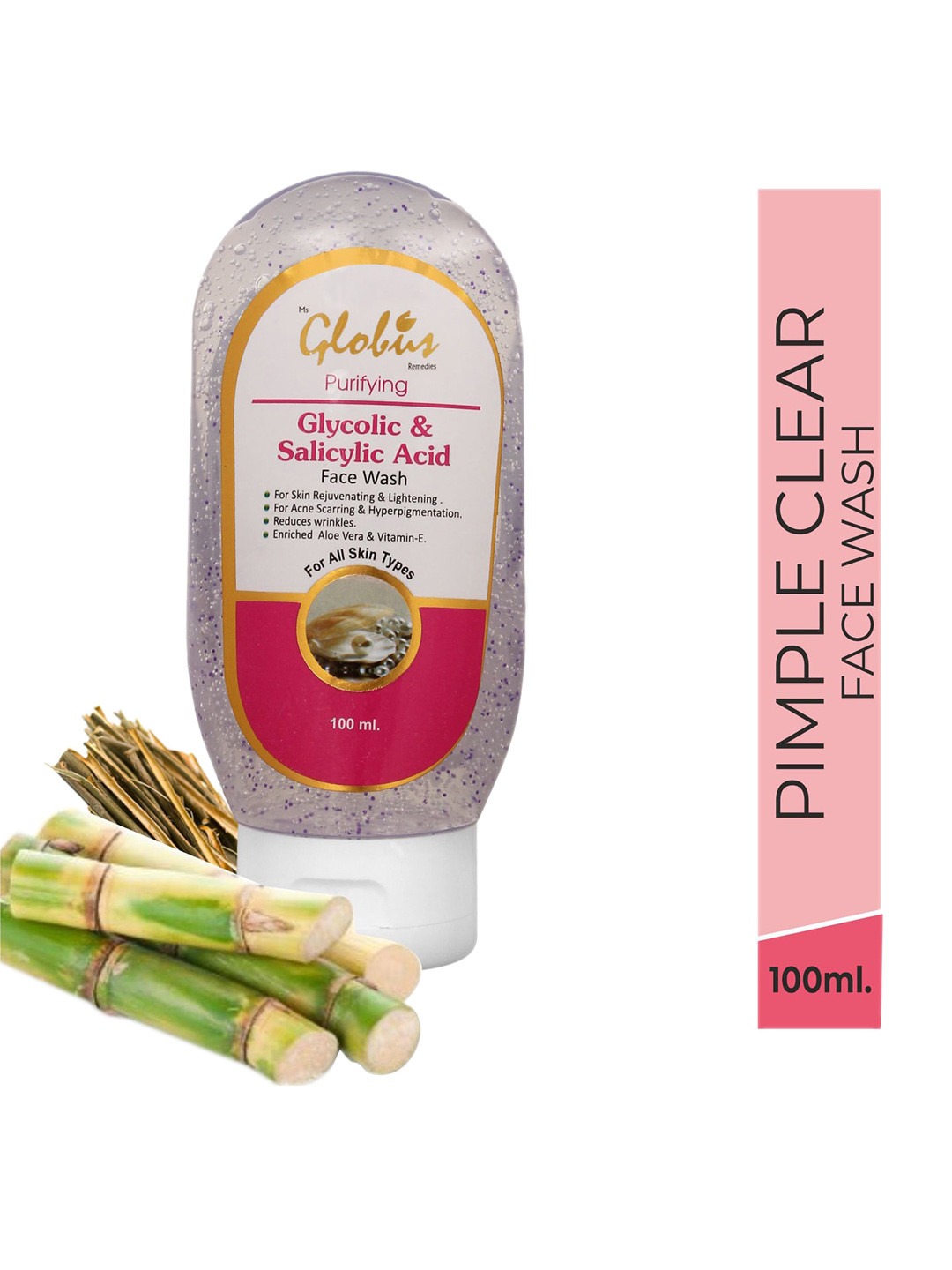 Globus Remedies Pack Of 3 Transparent Pimple Clear Face Wash