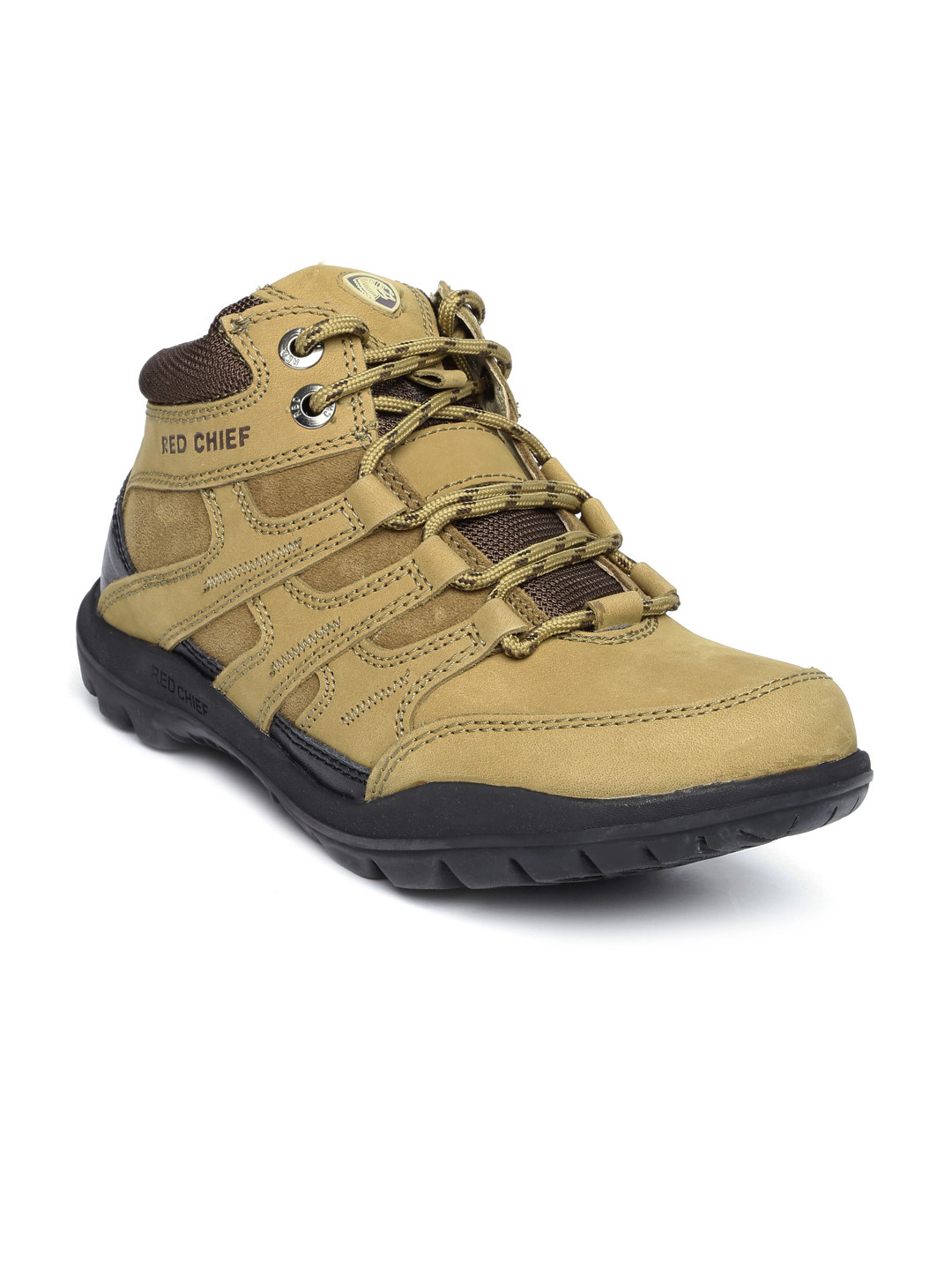 Buy Red Chief Men Leather Khaki 
