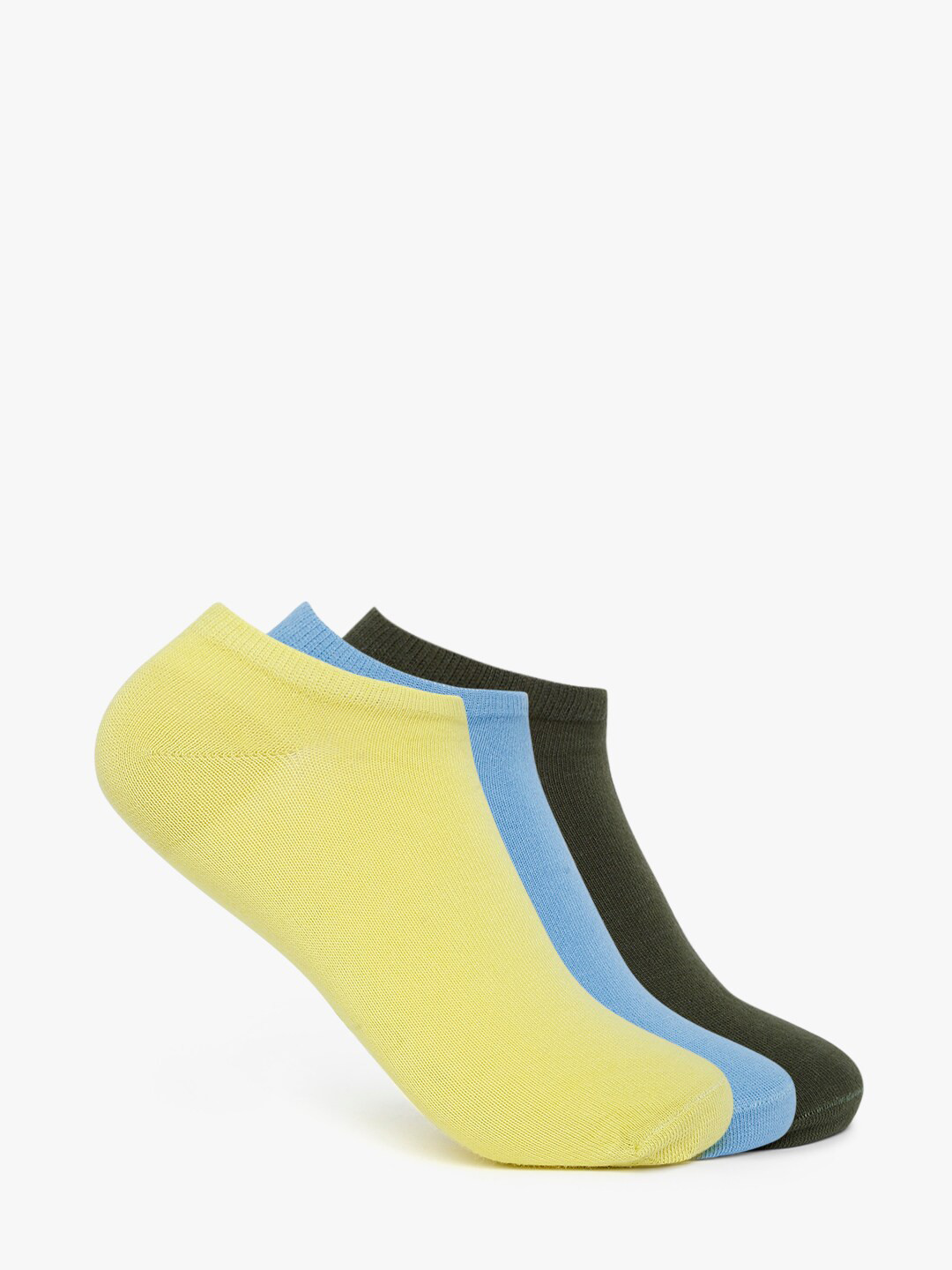 Smarty Pants Women Pack of 3 Solid Cotton Ankle Length Socks
