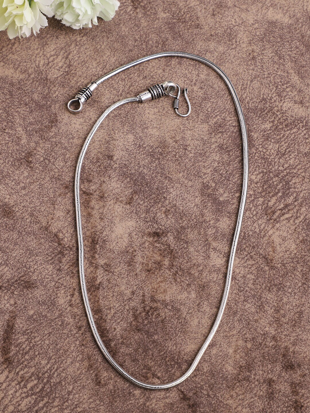 VENI Women Silver Plated Brass Chain
