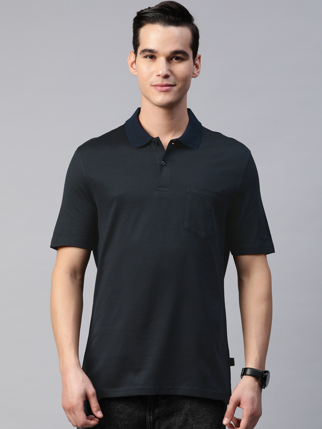Marks & Spencer Pure Cotton Polo Collar T-shirt