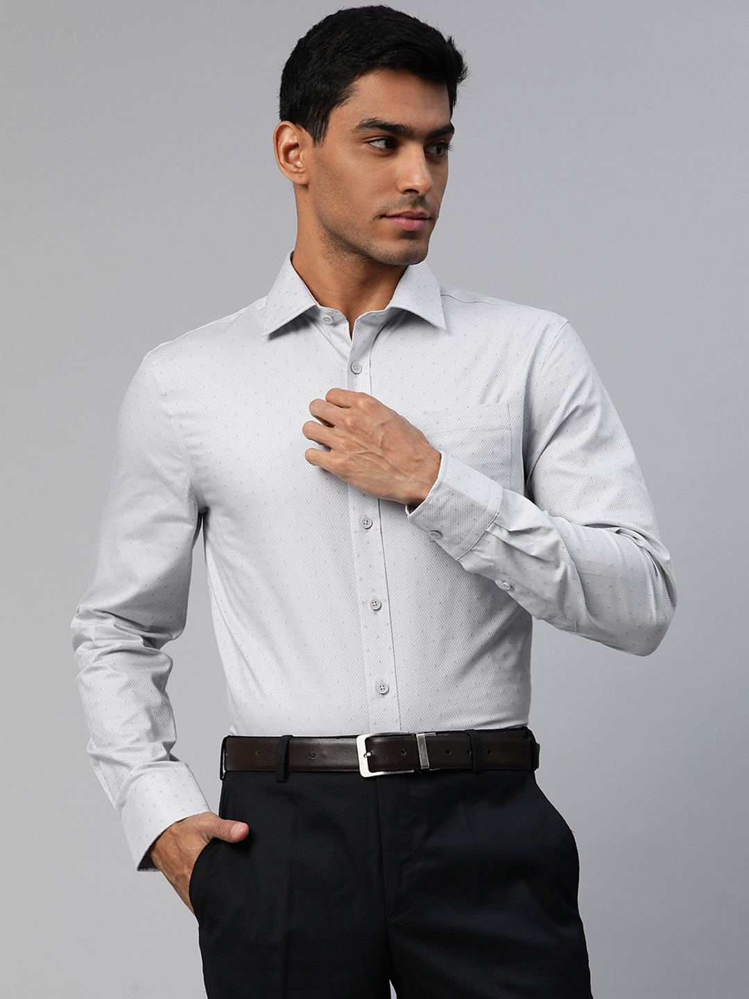 Marks & Spencer Textured Slim Fit Formal Shirt