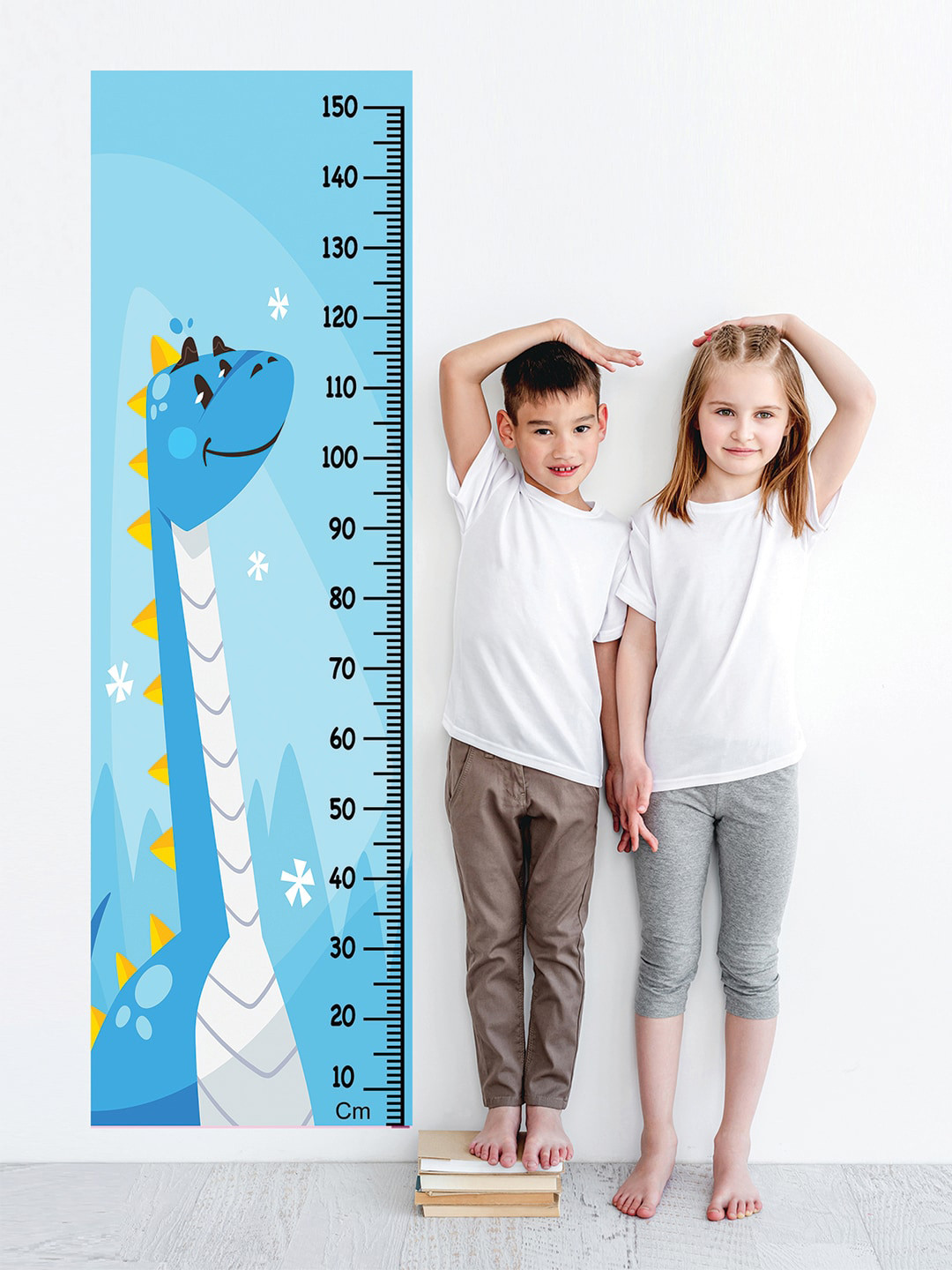 WENS Multicoloured The Shiny Dino Height Chart Wall Decal