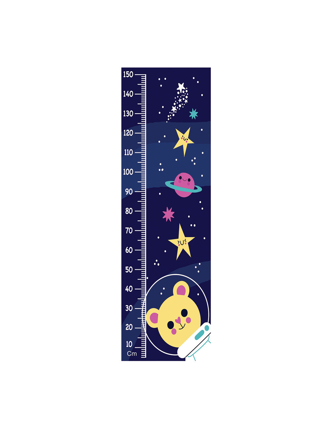 WENS Blue & Yellow Space Ride Printed Height Chart