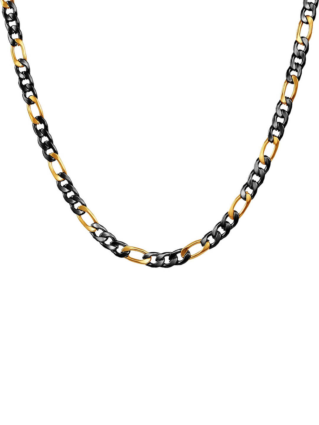 NAKABH Men Black & Gold-Toned Chain