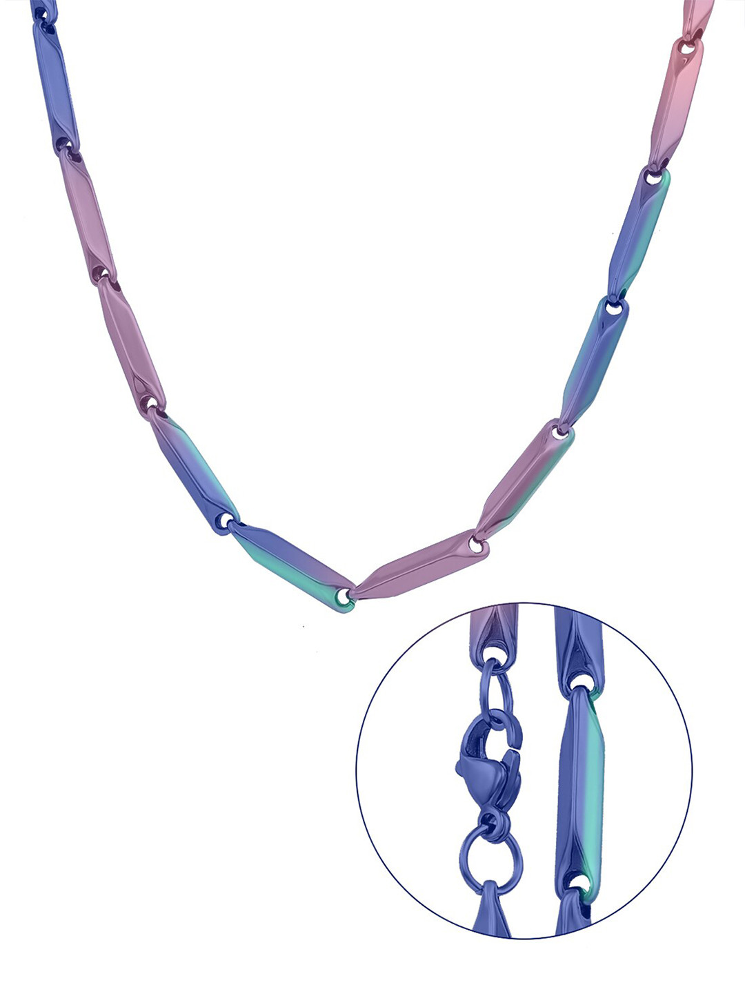 NAKABH Men Blue & Purple Chain